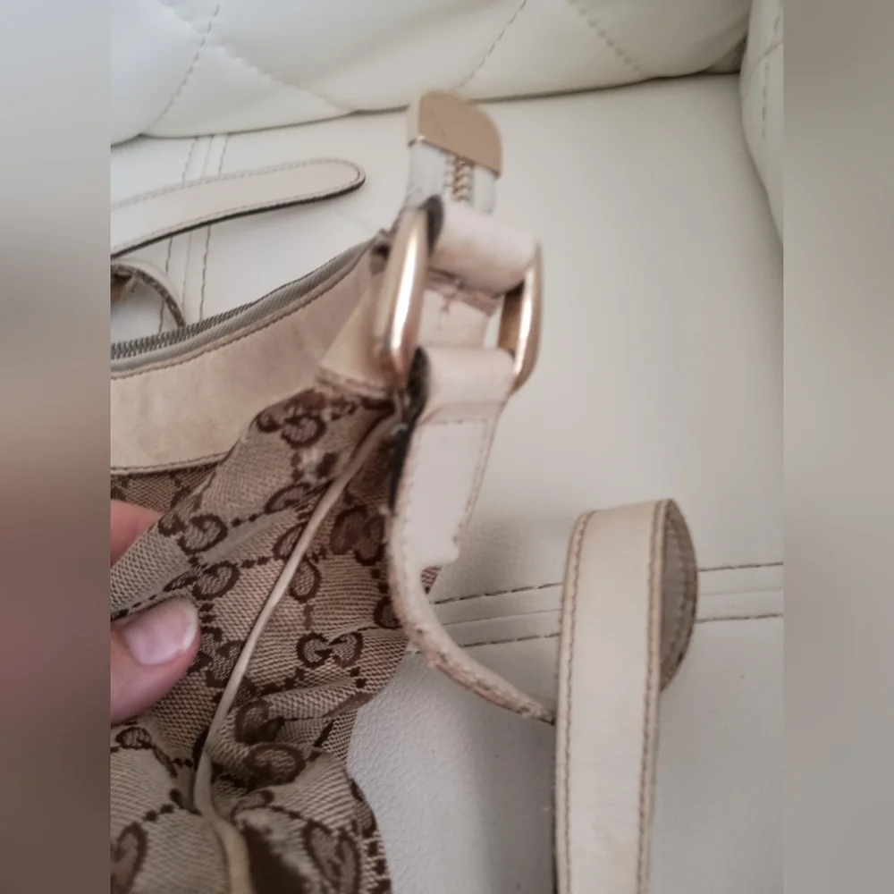 Authenticated Gucci GG Abbey D Ring Crossbody Brown Beige Canvas Fabric Bag - Picture 8 of 16